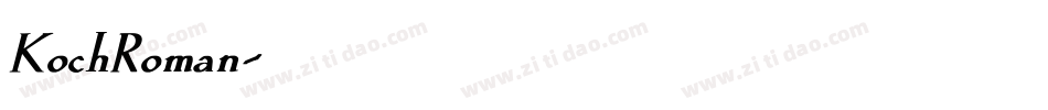 KochRoman字体转换