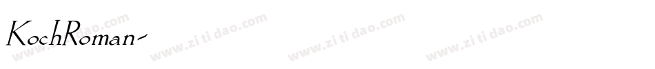 KochRoman字体转换