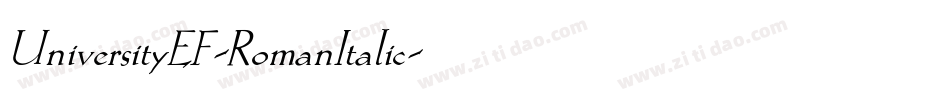 UniversityEF-RomanItalic字体转换