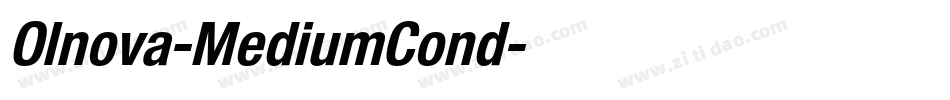 Olnova-MediumCond字体转换