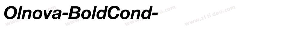 Olnova-BoldCond字体转换
