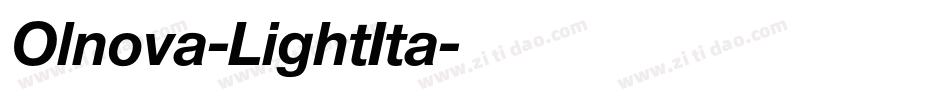 Olnova-LightIta字体转换