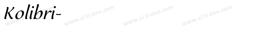 Kolibri字体转换