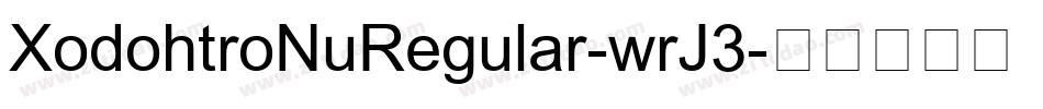 XodohtroNuRegular-wrJ3字体转换