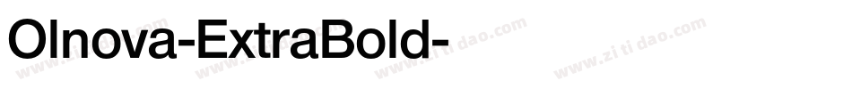 Olnova-ExtraBold字体转换