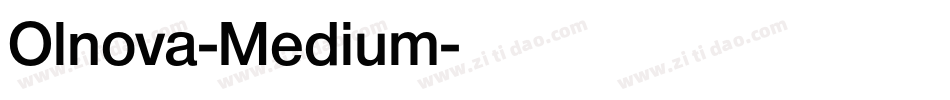 Olnova-Medium字体转换