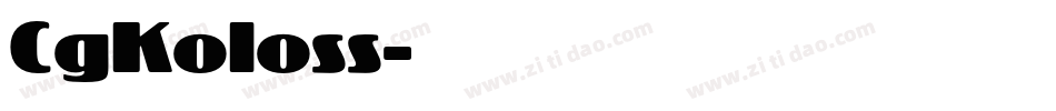 CgKoloss字体转换