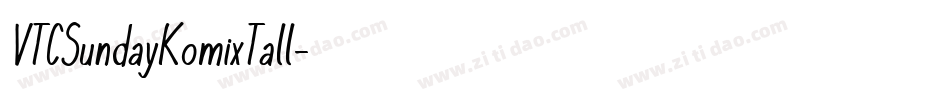 VTCSundayKomixTall字体转换