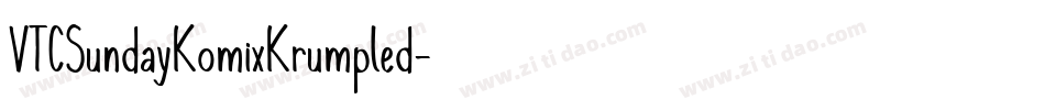 VTCSundayKomixKrumpled字体转换