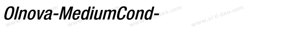 Olnova-MediumCond字体转换