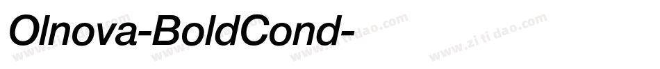 Olnova-BoldCond字体转换
