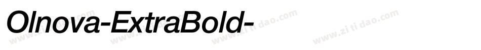 Olnova-ExtraBold字体转换