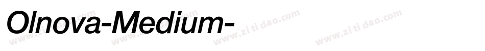Olnova-Medium字体转换