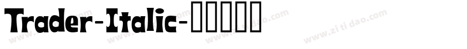 Trader-Italic字体转换
