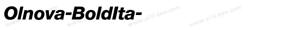 Olnova-BoldIta字体转换