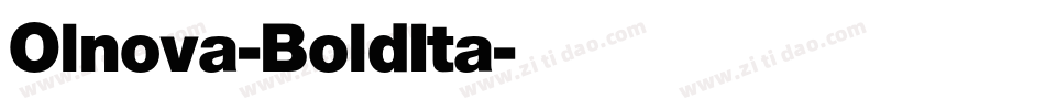 Olnova-BoldIta字体转换