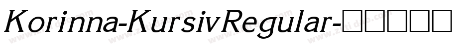 Korinna-KursivRegular字体转换