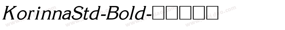 KorinnaStd-Bold字体转换