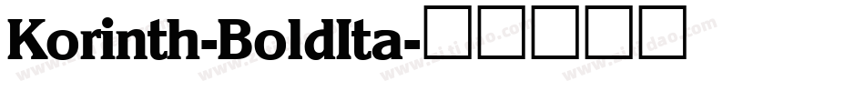 Korinth-BoldIta字体转换