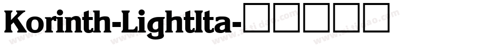 Korinth-LightIta字体转换