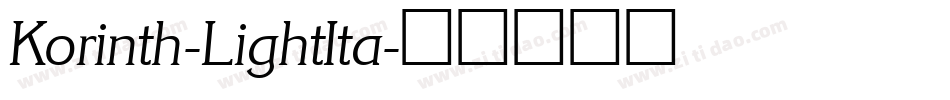 Korinth-LightIta字体转换