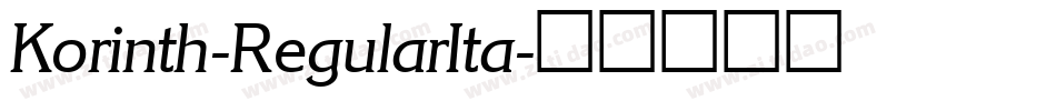 Korinth-RegularIta字体转换