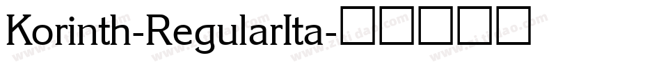 Korinth-RegularIta字体转换