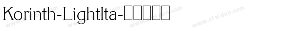 Korinth-LightIta字体转换