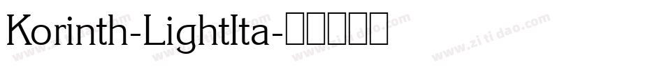 Korinth-LightIta字体转换
