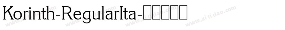 Korinth-RegularIta字体转换