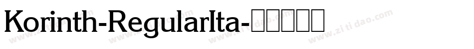 Korinth-RegularIta字体转换