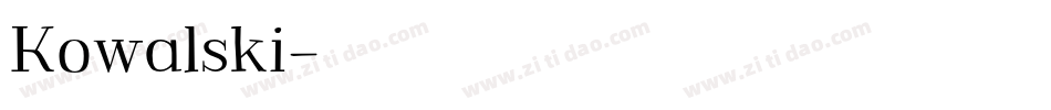 Kowalski字体转换