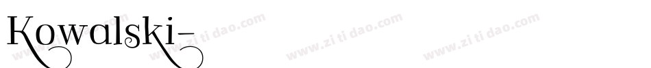 Kowalski字体转换