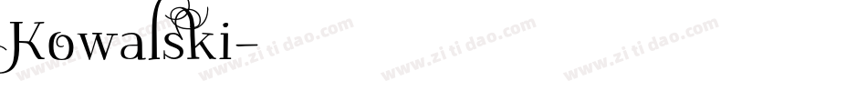 Kowalski字体转换