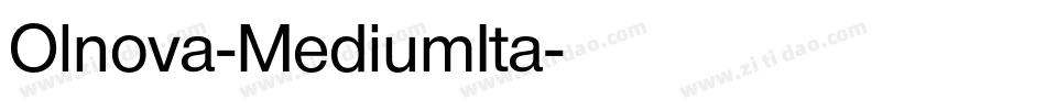 Olnova-MediumIta字体转换