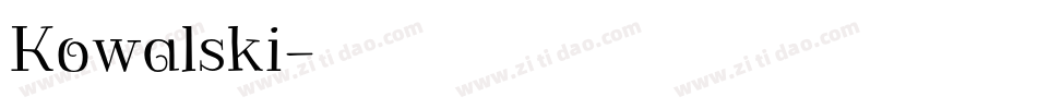 Kowalski字体转换