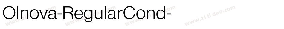 Olnova-RegularCond字体转换