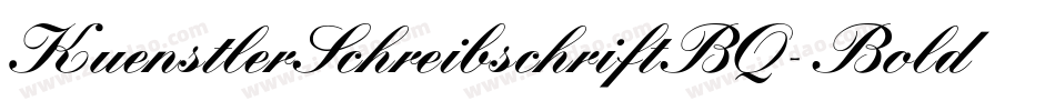 KuenstlerSchreibschriftBQ-Bold字体转换