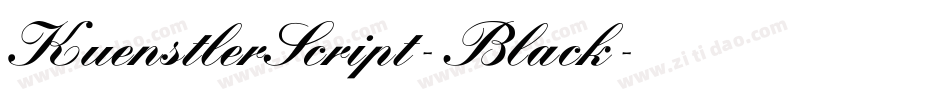 KuenstlerScript-Black字体转换