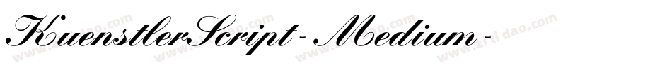 KuenstlerScript-Medium字体转换