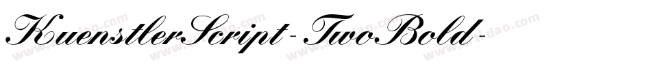 KuenstlerScript-TwoBold字体转换