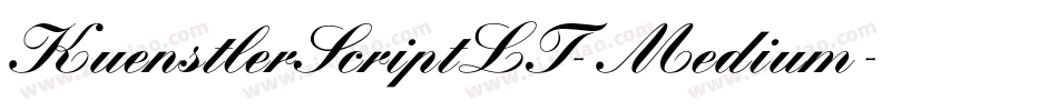 KuenstlerScriptLT-Medium字体转换