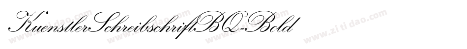KuenstlerSchreibschriftBQ-Bold字体转换