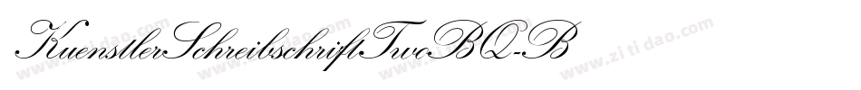 KuenstlerSchreibschriftTwoBQ-Bold字体转换