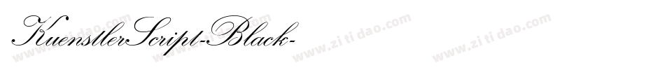 KuenstlerScript-Black字体转换