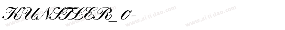 KUNSTLER_0字体转换