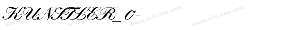 KUNSTLER_0字体转换