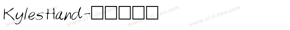 KylesHand字体转换