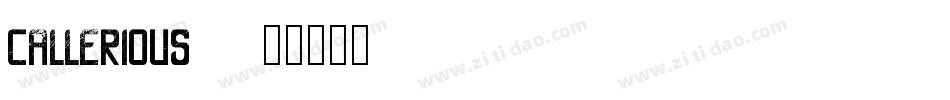 Callerious-2字体转换
