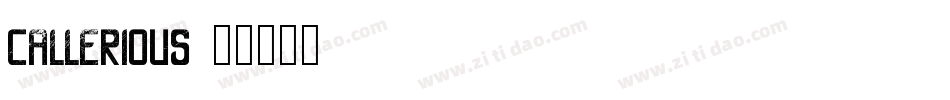 Callerious字体转换